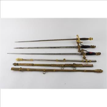 Henderson Ames And Co Vintage Ceremonial Swords, 3 Pieces