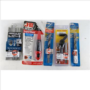 Hercule Rotary Hammer Bit Set, Century High Speed Steel Quick Cut Point, And More, 5 Pieces