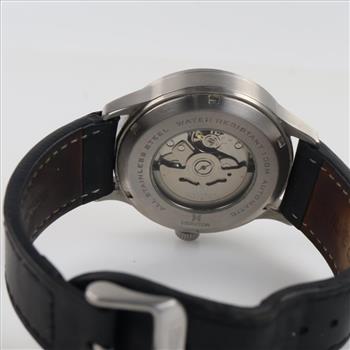 Heritor Becker Automatic Leather Band
