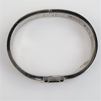 Hermes Super H Palladium Plated Bleu De Biarritz Bracelet