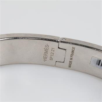 Hermes Super H Palladium Plated Bleu De Biarritz Bracelet