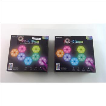Hex-Glo Touch Led Light Panels, 2 Pieces