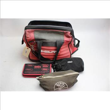 Hilti Tool Bag Filled With Various Hand Tools