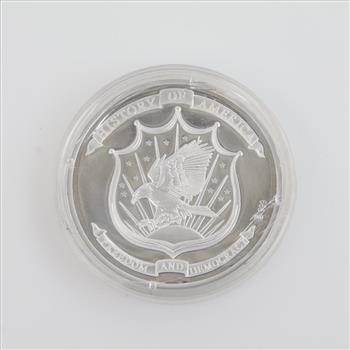 History Of America Ratification Of The Mayflower Compact Fine Silver Round
