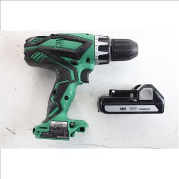 Hitachi Cordless Hammer Drill, With Battery