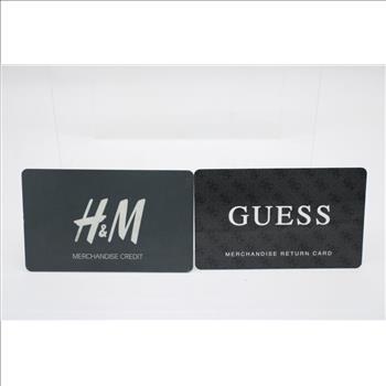 H&M And Guess Gift Card, 2 Pieces