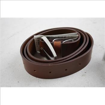 H&m Belts Size 35-36, 2 Pieces, Brown Dark, Tawny Brown