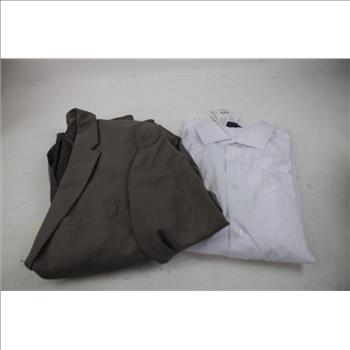 H&M Slim Fit Stretch Suit Jacket 36R, Button-Up Shirts Small, Large, 4 Pieces