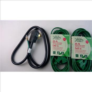 Holiday Living Extension Cords, Utilitech Outlet Power Stake, 3 Pieces