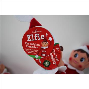 Holiday Naughty Elf Elvie, Elfie Dolls, 4 Pieces