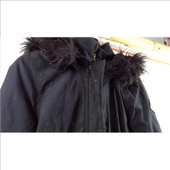 Hollister Small Black Jacket With Fur Trim