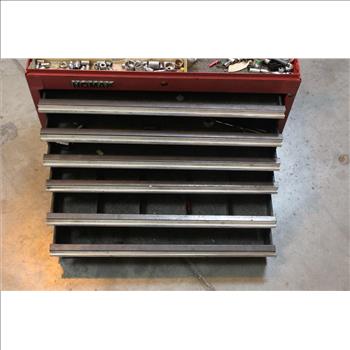 Homak Metal Toolbox With Various Hand Tools And Tools