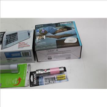 Homedics Sound Machine, Commercial Electric LED Portable Task Light And More Bulk Lot