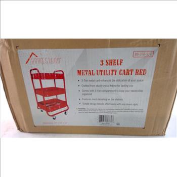 Homestead 3 Shelf Metal Utility Cart