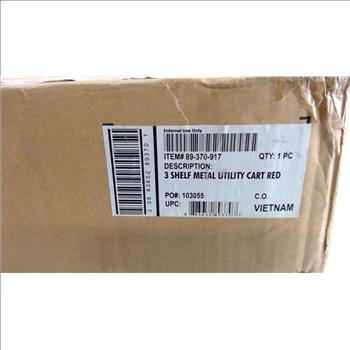 Homestead 3 Shelf Metal Utility Cart