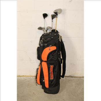 Hooters Branded Golf  Bag With Clubs, 8 Pieces