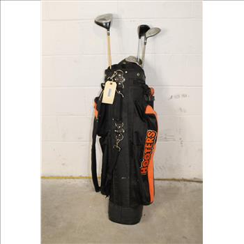 Hooters Branded Golf  Bag With Clubs, 8 Pieces