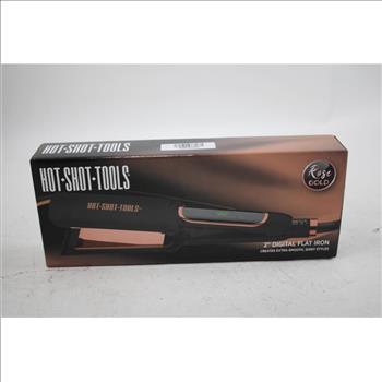 Hot Shot Tools Rose Gold Digital Flat Iron 2 Inch