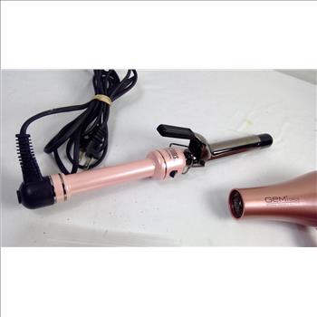 Hot Tools Professional Curling Iron, GEM Force Intense Ceramic Science Blowdryer, With A Purple Labubu