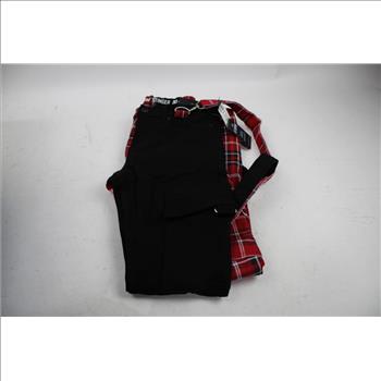 Hot Topic Red/Black Plaid Stinger Jeans, 30x30