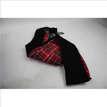 Hot Topic Red/Black Plaid Stinger Jeans, 30x30