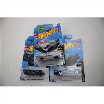 Hot Wheels Lot - Mixed Batmobiles Classic TV Series Arkham Asylum And More 5 Pieces