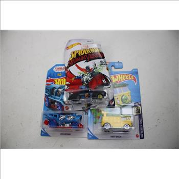 Hot Wheels Lot - Party Wagon Tail Dragger Flintstones Flintmobile And More 5 Pieces