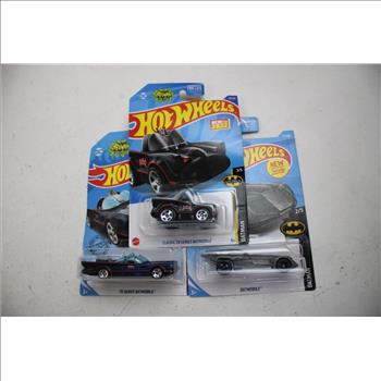 Hot Wheels Lot - TV Series Batmobile Arkham Asylum Batmobile And More Batmobiles 5 Pieces