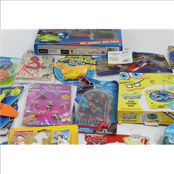 Hot Wheels, Spongebob, Spiderman+ More Assorted Toys 10+ Pieces
