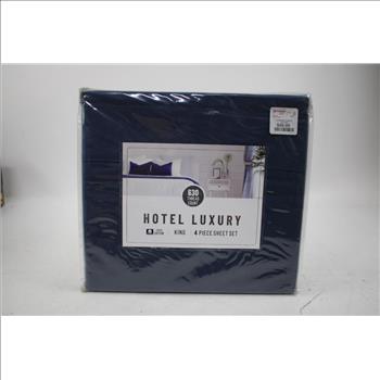 Hotel Luxury King 4-Piece Sheet Set, Blue