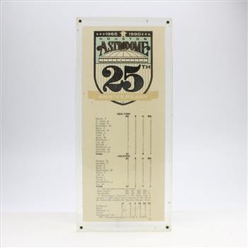 Houston Astros Commemorative 1965 25th Anniversary Astrodome Opening Ticket