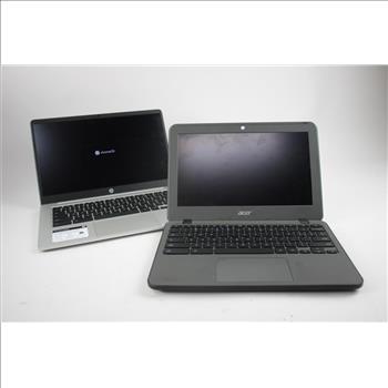 HP And Acer Chrombook Laptop Lot, 3 Pieces
