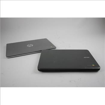 HP And Acer Chrombook Laptop Lot, 3 Pieces