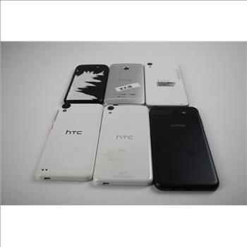 HTC And More Cell Phone Lot, 6 Pieces, Sold For Parts