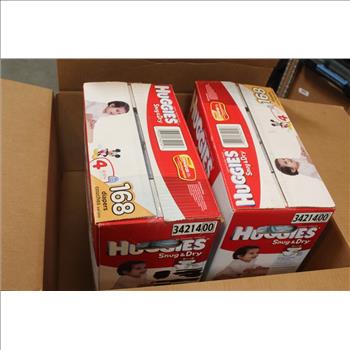 Huggies Snug & Dry Diaper Boxes; Size 4; 2 Pieces
