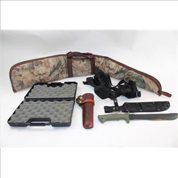 Hunter, Crosman, & Other Gun Cases/holsters & Ozark Trail Fixed Blade Knife; 5 Pieces