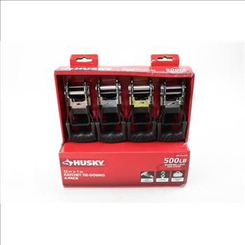 Husky 12 Ft X 1 In. Ratchet Tie Downs