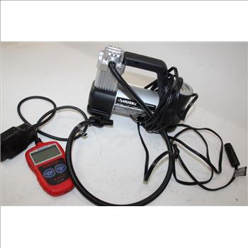 Husky 12-Volt Inflator And Autel Code Reader