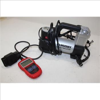 Husky 12-Volt Inflator And Autel Code Reader