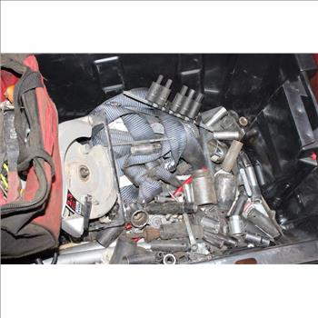 Husky 25 Gal Latch And Stack Tote With Mixed Tools