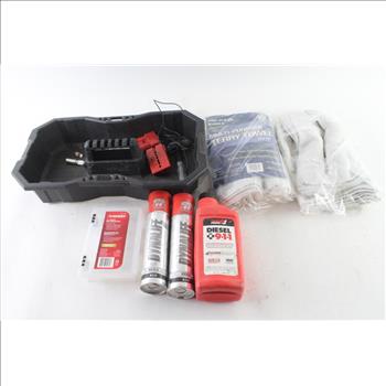 Husky 25 Gallon Mobile Tool Box With Tools, 15+ Pieces