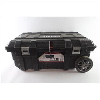 Husky 25 Gallon Mobile Tool Box With Tools, 15+ Pieces