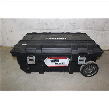 Husky 25 Gallon Mobile Tool Box With Tools And More, 15+ Pieces