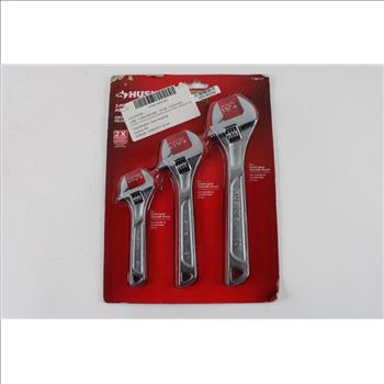 Husky 3-Piece Adjustable Wrench Set