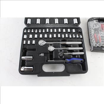 Husky 45-Piece Stubby Set And Ultra Steel 120-Piece Socket Set, 2 Pieces