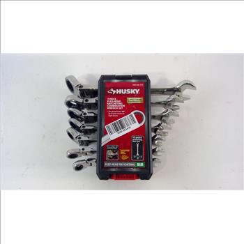 Husky 7-piece Flex Head Ratcheting Combination Wrench Set