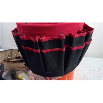 Husky Bucket Jockey, Home Depot Bucket, And Jackson Palmer Tool Belt Pouches