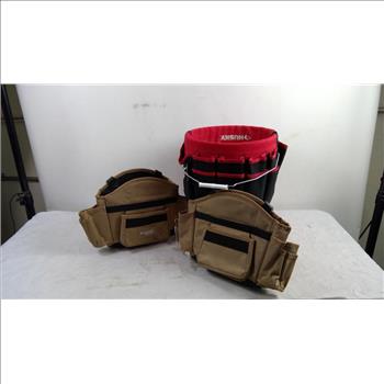 Husky Bucket Jockey, Home Depot Bucket, And Jackson Palmer Tool Belt Pouches