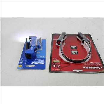 Husky LED Neck Light, Kobalt LED Slim Inspection Work Light, 2 Pieces