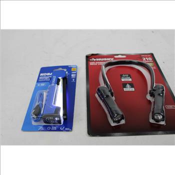 Husky LED Neck Light, Kobalt LED Slim Inspection Work Light, 2 Pieces